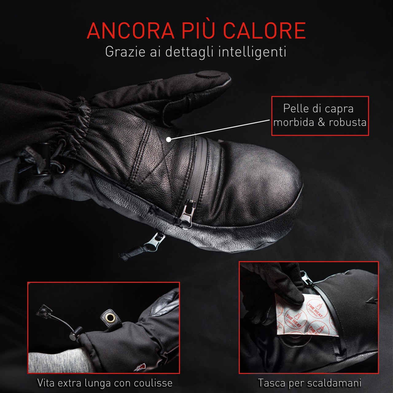 Guanti e scaldamani SHELL di THE HEAT COMPANY